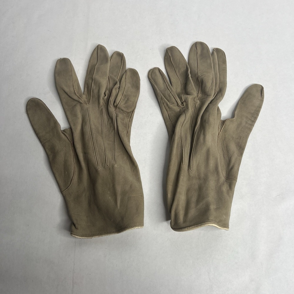 Taupe Suede‎ Leather Gloves Medium Unisex Super Soft
